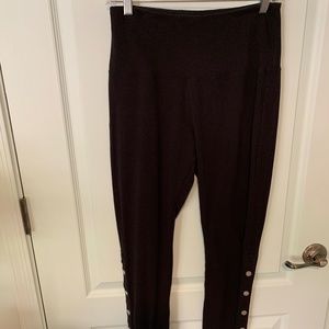 Ruby Ribbon Large Black Ponte Pant with Silver buttons